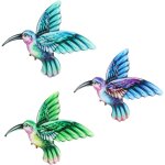 Decoration murale metal, color� colibri sculpture en fer colibri en m�tal murale en m�tal � suspendre ...