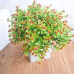 Dcoration de nol bouquet de fleurs artificielles milan 10 pices / lot, fausses plantes en plastique ...