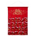 Décoration de noël calendrier vintage 65cm rouge - paris prix Décoration de noël calendrier vintage 65cm rouge - paris prix