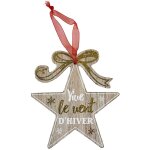 Dcoration de sapin  suspendre toile de nol en bois
