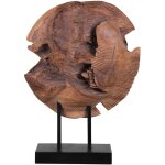 D�coration sur pied en silhouette de poisson sculpt� dans le bois de teck id�al sur une biblioth�que ...