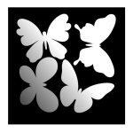 Ag art - decorative miroir butterflies, 20 x 20 cm