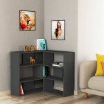 Decortie molly biblioth�que d'angle moderne 3 �tages s�parateur de pi�ce meuble de rangement autoportant ...