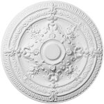 Decosa rosace elena - � 62, 5 cm - polystyr�ne - blanc - 2 pces