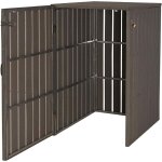Dcoshop26 - abri de poubelles extrieur conteneurs  ordures jusqu' 2 bacs avec couvercle 115x77x97 ...