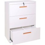 Dcoshop26 - armoire de bureau rangement en acier a4 tiroirs verrouillable 103x76x46cm blanc 040001030 ...