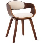 D�coshop26 - chaise de bureau salle � manger visiteur design scandinave en bois fonc� et assise en pvc ...