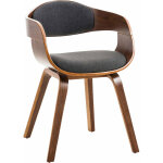 Décoshop26 - chaise de bureau sans roulettes visiteur en tissu et bois design retro et confort maximal ... Décoshop26 - chaise de bureau sans roulettes visiteur en tissu et bois design retro et confort maximal ...