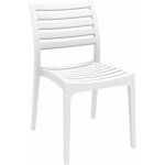 D�coshop26 - chaise de jardin en plastique design simple empilable blanc 10mdj10226