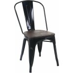 Décoshop26 - chaise de salle à manger style industriel factory métal noir et assise en bois 040002025 ... Décoshop26 - chaise de salle à manger style industriel factory métal noir et assise en bois 040002025 ...