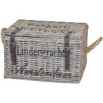 Dcoshop26 - coffre de rangement en rotin kubu gris tiss  la main dec05052