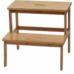 Escabeau tabouret en bois bambou 43x47x38cm 040005425