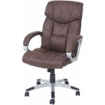 D�coshop26 - fauteuil chaise de bureau sur roulettes pivotante tissu aspect daim marron vintage 040001806 ...