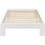 Décoshop26 - lit pour adultes design simple cadre avec sommier à lattes en pin et bois 120 x 200 cm blanc ... Décoshop26 - lit pour adultes design simple cadre avec sommier à lattes en pin et bois 120 x 200 cm blanc ...