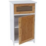 Dcoshop26 - meuble de salle de bain commode avec tiroir et tagre mdf et bambou sdb04032
