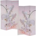 Dcoshop26 - paravent 3 panneaux pans sparateur de pice 180x120cm motif orchidee par04015