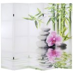Décoshop26 - paravent 5 panneaux pans séparateur de pièce 180x200cm motif orchidee par04010 Décoshop26 - paravent 5 panneaux pans séparateur de pièce 180x200cm motif orchidee par04010