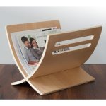 D�coshop26 - porte revue en bois rangement magazines nature 30x29x36 cm div06003