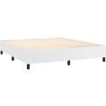 D�coshop26 - sommier � lattes sur pieds cadre de lit 180x200 cm synth�tique blanc tdl0207359