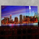 Dcoshop26 - tableau sur verre motif new york dcoration  suspendre dec04020