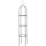 D�coshop26 - tuteur de jardin support pour plantes grimpantes d�coration de jardin 200x38 cm m�tal noir ...