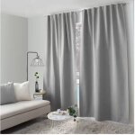 Decostars - rideau 100% occultant � pattes cach�es 'eclipse' - 140x240cm - gris