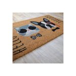 Dcoweb - paillasson coco 45 x 75 cm - chat et chien