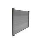 Dcoweb - panneau occultant brise - vue en composite - gris - larg. 236 cm