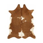 D�coweb - tapis effet peau de vache - paquerette - marron - 155 x 190 cm
