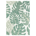 D�coweb - tapis d'ext�rieur ou de salon - green tropical - vert et �cru - 160 x 230 cm
