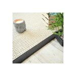 Décoweb - tapis laine et sisal - albury blanc crème - ganse gris anthracite - 120 x 170 cm Décoweb - tapis laine et sisal - albury blanc crème - ganse gris anthracite - 120 x 170 cm