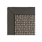 D�coweb - tapis laine et sisal - caloundra grosses boucles gris - ganse anthracite - 120 x 170 cm