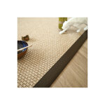 D�coweb - tapis natt� - sumatra naturel - ganse coton marron - 160 x 230 cm
