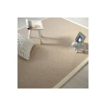 Dcoweb - tapis pure laine killoo grge - ganse coton cru - 80 x 150 cm
