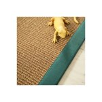 Décoweb - tapis sisal grosses boucles - cuba havane - ganse vert émeraude - 120 x 170 cm Décoweb - tapis sisal grosses boucles - cuba havane - ganse vert émeraude - 120 x 170 cm