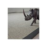 Dcoweb - tapis sisal - kidara nuage - ganse coton noire - 200 x 200 cm