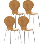 Clp - d�finir 4 chaises empilables diego en bois de ch�ne robuste