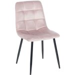 Clp - d�finir 4 chaises de velours modernes et confortables dans les couleurs de velours colore : rose ...