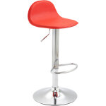 Clp - lot de 2 tabourets de bar design lana v2 similicuir rouge chrome Clp - lot de 2 tabourets de bar design lana v2 similicuir rouge chrome
