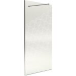 Ondee - zen - paroi de douche onda - verre tremp� 8mm - s�rigraphie givr�e � motif - 90x200cm