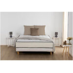 Deko dream - d�tente ensemble matelas + sommier 160 x 200 cm - ressorts - 7 zones - 19 cm - �quilibr� ...