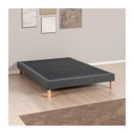Deko dream - sommier tapissier - 160x200 cm - gris anthracite - kit eazyx