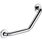 Delabie - barre d'appui coud�e 135�� 32 220x220mm inox poli brillant