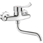 Delabie - mitigeur m�canique d'�vier mural � bec m1 / 2 m3 / 4 laiton chrom�