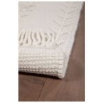 Deladeco - tapis berb�re plat ethnique laine et coton rica cr�me 60x120