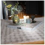 Deladeco - tapis effet 3d doux shaggy uni solenna beige 40x60