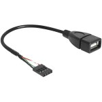 Cble usb usb 2. 0 en - tte de broche 4 ples, usb - a femelle 0. 20 m noir certifi ul 83291 d40254 ...