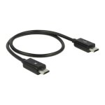 C�ble usb usb 2. 0 usb - micro - b m�le, usb - micro - b m�le 0. 30 m noir avec fonction otg 83570 y522461 ...