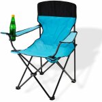 Dema - chaise pliante bleue avec porte - boissons
