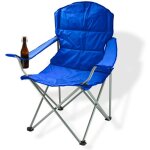 Dema - chaise pliante avec porte - boissons - couleur bleue